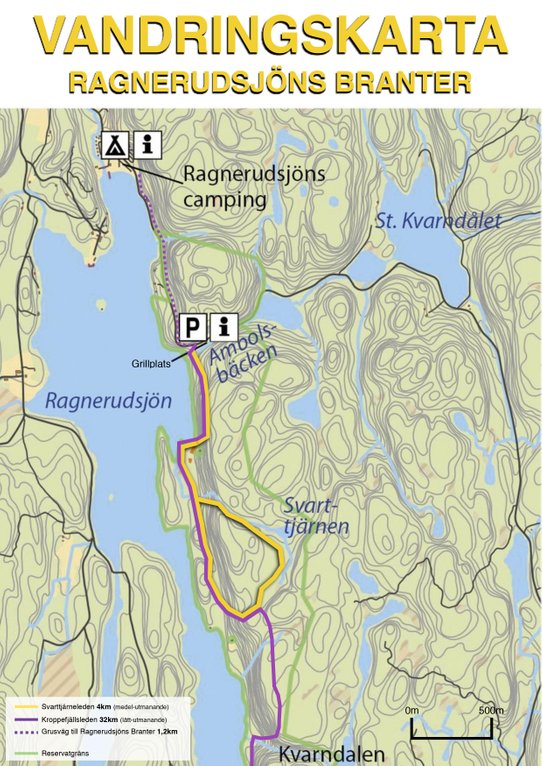 Hiking map Ragnerudsjöns branter
